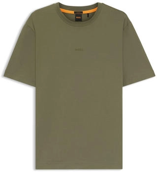 Hugo Boss Relaxed-Fit T-Shirt aus Stretch-Baumwolle mit Logo-Print - Style TChup 50473278 Grün