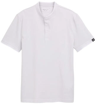 Tom Tailor Denim Piqué Poloshirt mit Stehkragen chalk grey white two tone (1046283_38113)