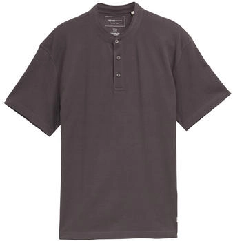 Tom Tailor Denim Relaxed Fit Poloshirt mit Stehkragen Pavement Grey (1046284_11587)