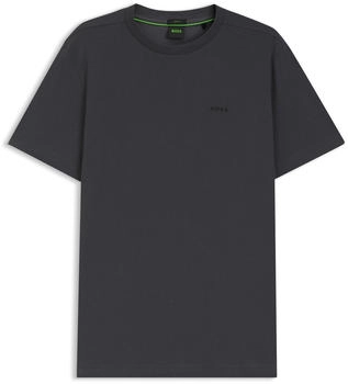 Hugo Boss Regular-Fit T-Shirt aus Stretch-Baumwolle mit Kontrast-Logo - Style Tee 50506373 Dunkelgrau Hugo Boss Regular-Fit T-Shirt aus Stretch-Baumwolle mit Kontrast-Logo - Style Tee 50506373 Dunkelgrau