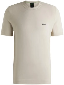 Hugo Boss Sportives Strick-T-Shirt aus Baumwoll-Mix mit verschiedenen Strukturen - Style Momentum_Lite_T24 50520683 Natur Hugo Boss Sportives Strick-T-Shirt aus Baumwoll-Mix mit verschiedenen Strukturen - Style Momentum_Lite_T24 50520683 Natur