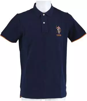 U.S. Polo Assn. Poloshirt navy dunkelorange