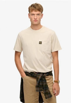 Superdry T-Shirt Tasche kontraststiche silber