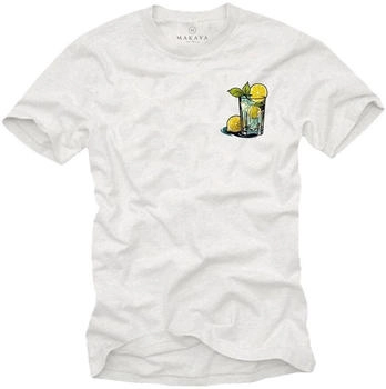 MAKAYA t-shirt gin tonic gläser motiv weiß