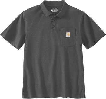 Carhartt Loose Fit Midweight S S Pocket Polo Shirt carbon meliert
