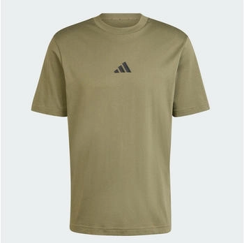 Adidas Essentials Small Logo Single Jersey T-Shirt JF1097 olive schwarz