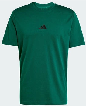 Adidas Essentials Small Logo Single Jersey T-Shirt collegiate/green black (JF1096)