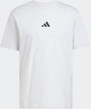 Adidas Essentials Small Logo Single Jersey T-Shirt JF1100 light grey heather schwarz