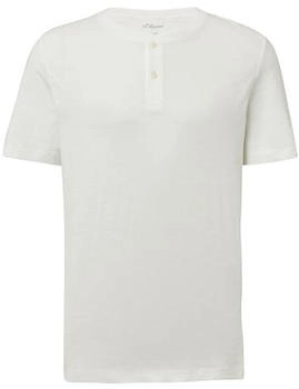 s.Oliver Henley-Shirt mit Flammgarnstruktur weiß 2161569.0120. s.Oliver Henley-Shirt mit Flammgarnstruktur weiß 2161569.0120.