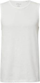 s.Oliver Baumwoll-Tanktop mit Flammgarnstruktur wei&szlig; 2166833.0120.