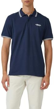s.Oliver Piqué-Poloshirt mit Kontrastdetails und Logo blau 2166843.5852.