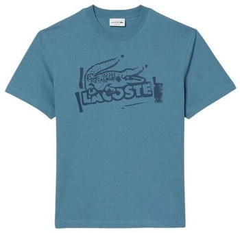 Lacoste Printed Cotton T-Shirt blau (TH0284-CUN)
