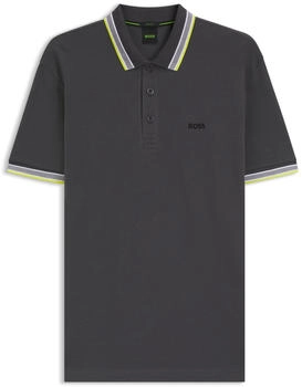 Hugo Boss Paddy Poloshirt aus Baumwoll-Piqué mit Logo an der Kragenunterseite - Style Paddy 50469055 Dunkelgrau