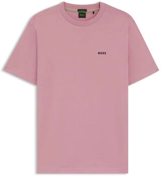 Hugo Boss Regular-Fit T-Shirt aus Stretch-Baumwolle mit Kontrast-Logo - Style Tee 50506373 Hellrosa