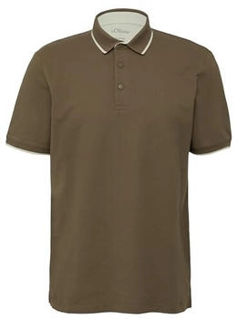 s.Oliver Poloshirt Kragen Knopfleiste kurzarm braun