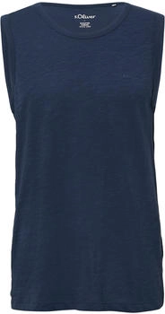 s.Oliver Flammgarn-Tanktop blau schwarz 2166833 5852