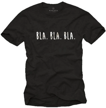 MAKAYA T-Shirts lustigen Sprüchen schwarz