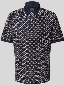 Bugatti Poloshirt im Allover-Look Marine
