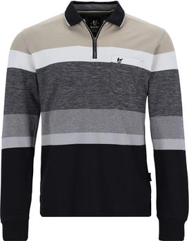 Hajo gestreiftes Poloshirt Pikee Zip