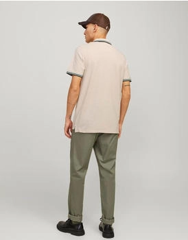 Jack & Jones JJEPAULOS POLO SS NOOS Poloshirt moonbeam – Natürliches Material für ganztägigen Tragekomfort