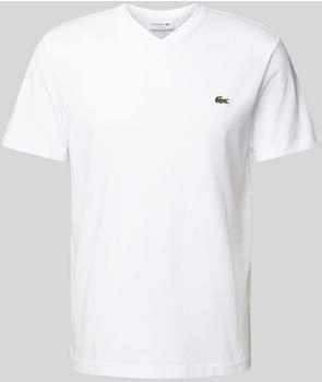 Lacoste Regular Fit T-Shirt reine Baumwolle weiss