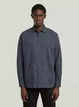 G-Star Panelled Pocket Regular Shirt Dunkelblau india ink gd D26858-E075-H405