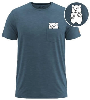 Forsberg T-Shirt Brusttasche blau