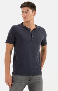 Camel Active Henley Shirt kurzarm reine Baumwolle night blue