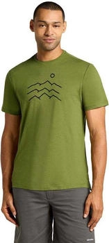 Icebreaker Merinomix Cool-Lite Sphere Kurzarm T-Shirt Across the Peaks grün