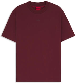 HUGO Relaxed-Fit T-Shirt aus Baumwolle mit Logo-Print - Style Dapolino 50488330 Dunkelrot