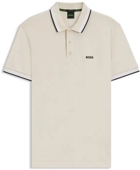 Hugo Boss Paddy Poloshirt aus Baumwoll-Piqu&eacute; mit Logo an der Kragenunterseite - Style Paddy 50469055 Natur