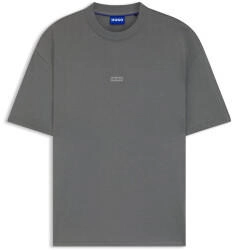 HUGO Loose-Fit T-Shirt aus Baumwolle mit Logo-Artwork hinten - Style Nalono 50509776 Grau
