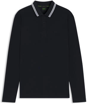 Hugo Boss Longsleeve-Poloshirt aus Baumwoll-Piqué - Style Plisy 50536609 Dunkelblau