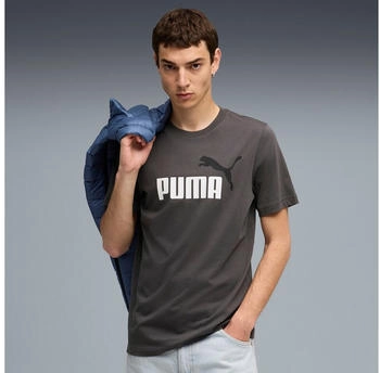 Puma Essentials 2 Colour No. 1 Logo T-Shirt Herren | Mit Plain | Dusky Gray | Gr&ouml;&szlig;e: Gray (684708_44)