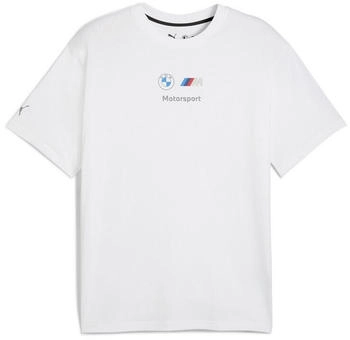 Puma BMW M Motorsport Essentials Logo T-Shirt Herren | Mit Plain | White | : White (633055_02)