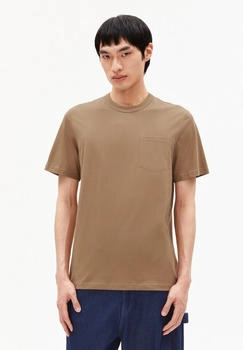 armedangels MAARKOS POCKET - Männer Relaxed Fit T-Shirt - braun light oak (30007050-3247)