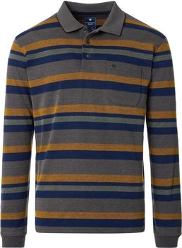 Redmond Poloshirt Regular Fit anthrazit Streifen