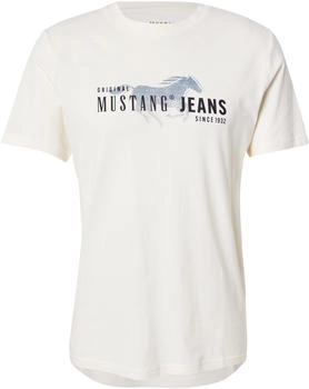 MUSTANG T-Shirt Austin Print offwhite