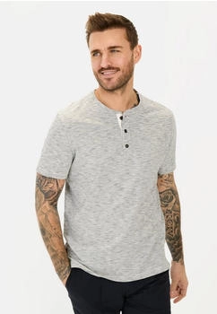 Camel Active Herren Kurzarm Henley reine Baumwolle beige