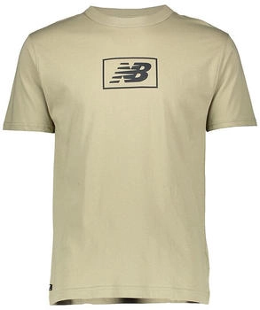 New Balance Essentials Logo T-Shirt beige schwarz