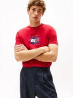 Tommy Hilfiger T-Shirt "LINEAR FLAG GRAPHIC" Rundhals, regular fit, Jersey