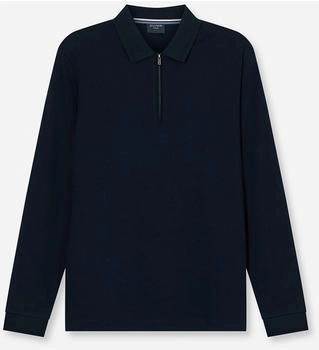 OLYMP Casual Wirk Polo langarm blau schwarz 54308418
