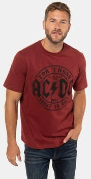 JP 1880 T-Shirt Bandshirt AC DC halbarm rostrot