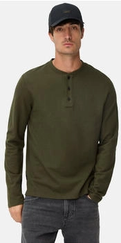 Camel Active Henleyshirt aus reiner Baumwolle waldgrün