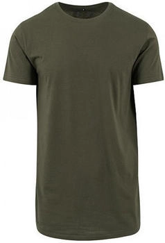 Build Your Brand Shaped Long Tee olive