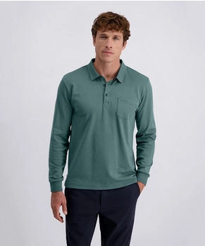 Pierre Cardin Modern Fit Longsleeve Poloshirt grün