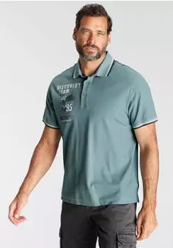 Man's World Poloshirt Kurzarm l&auml;ssige Passform blau rauchblau