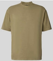 BOSS ORANGE T-Shirt "Te Dye Relaxed Fit" 100% Cotton Jersey Mock Neck Logo...