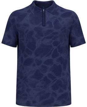 Odlo Ascent Chilltec Polo Blau Schwarz