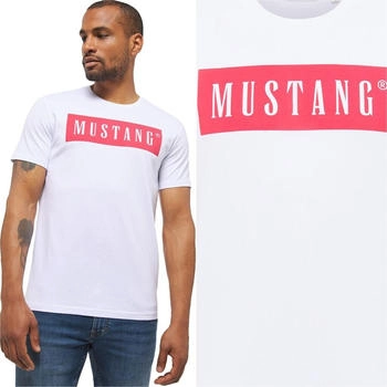 MUSTANG Alex C Logo Tee T-Shirt weiß general